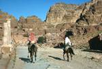 Colonnaded Street with Riders, Petra, Jordan