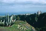 Arucas / Moya - Cactus, Looking to Church, Gran Canaria, Spain - Canary Islands