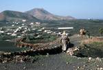 Near Uga - Looking to Village - Woman & Camel, Lanzarote, Spain - Canary Islands