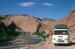 With Bus, Lower Dades, Morocco