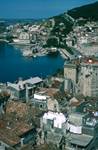 Harbour & Town from Cathedral Tower, Split, Croatia (Yugoslavia)
