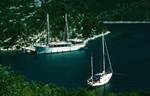 Looking Down on 'Maestral' & Swiss Yacht, Island of Mljet, Croatia (Yugoslavia)