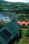 Church & Vestara Vag from Hotel Roof, Torshavn, Faroes