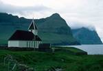 White Church, 2 Rocky Headlands, Vidareidi, Faroes