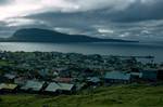 View from Road to Nolsay, 7 AM, Above Torshavn, Faroes