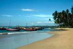 Boats, Beach, Hikkaduwa, Ceylon