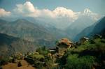 Terraces; Houses, Landrung, Nepal