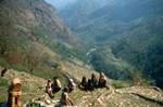 Group Looking Down to River, Above Modi Khola, Nepal