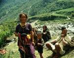 Woman & Group, Kimru Khola, Nepal