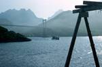 Looking to Bridge & Boat, Selfjord, Norway, Lofoten Islands
