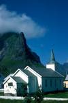 Church & Peak, Reine, Norway, Lofoten Islands