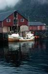 Boats, Rorbu, Pier, A, Norway, Lofoten Islands