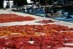 Orange Fish Nets, Skiathos, Greece