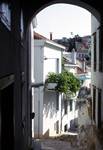 Street, View Through Arch, Skopelos, Greece