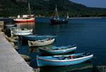 Boats at Causeway, Skopelos, Greece