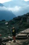 Doreen & The Signpost to Langtang, Dhunche, Nepal