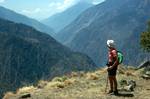 Bonnie, Looking Back to Bhote Kosi, Approaching Syarpaghaon, Nepal