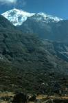 Distant View of Langtang Lirung, Lower Langtang, Nepal