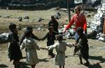 Pam, Children in Circle, Langtang Village, Nepal