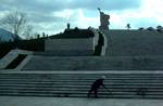 Steps up to Martyrs' Memorial, Tirana, Albania