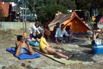 Group at Camp Site, Calvi, Corsica