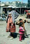 Man in Tartan with 2 Children, South of Sana'a, North Yemen