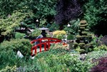 Japanese Garden - Red Bridge, Butchart Gardens, Canada