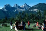 Three Sisters, Having a Meal, Canmore, Canada