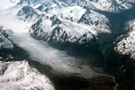 Snowy Mountains & Glacier, Flight - Anchorage to Juneau, Alaska, USA