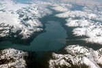 Snowy Mountains, Glacier & Fjord, Flight - Anchorage to Juneau, Alaska, USA
