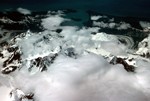 Snowy Mountains, Cloud, Flight - Anchorage to Juneau, Alaska, USA