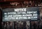 Notice - No Shooting etc., Texas, U.S.A.