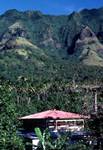 Modern House & Mountain Above, Tahuata, Marquesas Islands