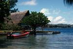 Thatched House & Boat Near Hotel Oa Oa, Bora Bora, Tahiti