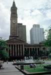 City Hall, Fountain & Clock, Queensland, Brisbane, Australia