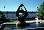 Law Courts - Pool With Female Statue, New South Wales, Canberra, Australia