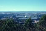 From Black Mountain - Looking Down on City, Lake & Fountain, Canberra, Australia