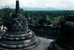 Bell-like Domes on Roof, Java - Borobudur, Indonesia