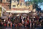 River Ganges - People Washing, Varanasi, India