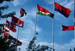 Flags Against Sky, Ashkhabad, Turmenia