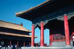 Forbidden City - Pavilion, Red Pillars, Peking, China