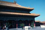 Forbidden City - Detail on Eaves of Pavilion, Peking, China