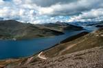Looking Down on Lamdok Lake, Khamba La, Tibet