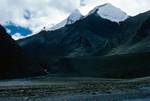 Snowy Mountains & Road, Sheep, After Gyantse, Tibet