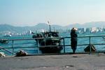Old Lady on Esplanade, Looking Towards Kowloon, Hong Kong