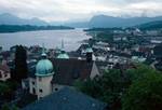 View of Town & Lake from Tower, Lucerne, Switzerland