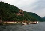 Castle & Barge, River Rhine, Germany