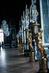Gold Candlestick & Chandeliers, Versailles, France