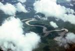 River Valley, from Plane, Papua New Guinea