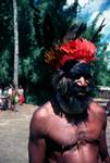 Close up of Man in Headdress, Village near Mt Hagen, Papua New Guinea